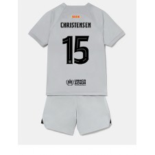 Barcelona Andreas Christensen #15 Tredjeställ Barn 2022-23 Korta ärmar (+ Korta byxor)